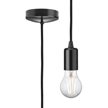 8270LMB 1.8m Contemporary Pendant Set in a Matt Black Finish