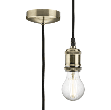 8271LAB 1.8m Vintage Pendant Set in an Antique Brass Finish