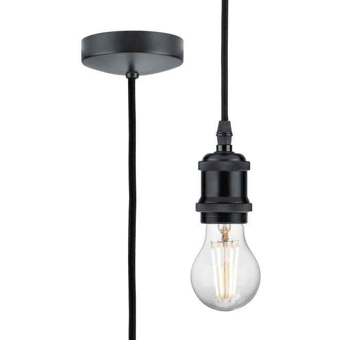 Knightsbridge 8271LAT 1.8m Vintage Pendant Set in an Anthracite Finish