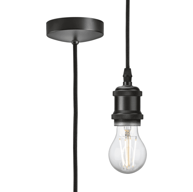 Knightsbridge 8271LSB 1.8m Vintage Pendant Set in a Smoked Bronze Finish