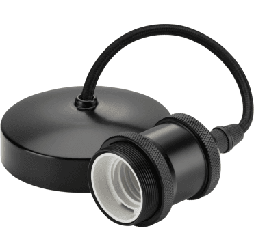 8271MB 6" Vintage Pendant Set in a Matt Black Finish