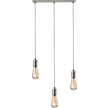 CALC03BBC Contemporary 3 Light Bar Pendant in a Brushed Chrome Finish