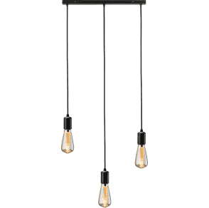 CALC03BMB Contemporary 3 Light Bar Pendant in a Matt Black Finish