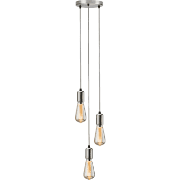 CALC03PBC Contemporary 3 Light Pendant in a Brushed Chrome Finish