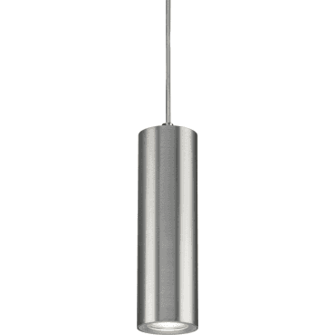 DA1FRBC Dasan Single Long Fixed Round Pendant in a Brushed Chrome Finish