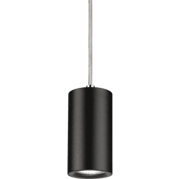 DAA1FRB Dasan Single Short Fixed Round Pendant in a Black Finish