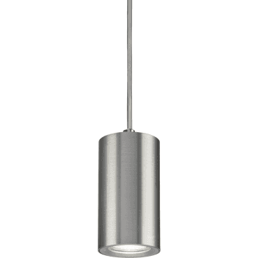 DAA1FRBC Dasan Single Short Fixed Round Pendant in a Brushed Chrome Finish
