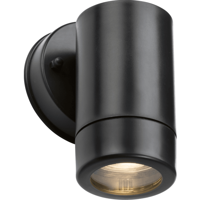 Knightsbridge EA1BK Eamon Outdoor IP54 Polycarbonate Single Wall Light in a Black Finish
