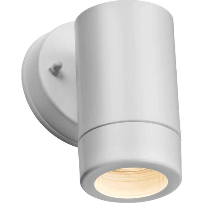 Knightsbridge EA1W Eamon Outdoor IP54 Polycarbonate Single Wall Light in a White Finish