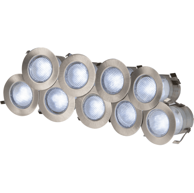 Knightsbridge KIT16W Outdoor IP65 10x0.2w LED (6000k Cool White) Kit in a Stainles Steel Finish