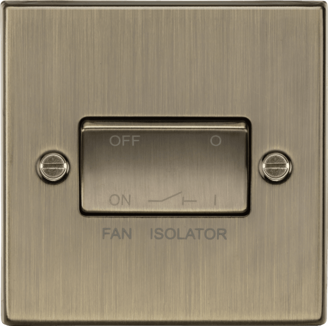 Knightsbridge Switches and Sockets CS11AB Decorative 3 Pole Fan Isolator Switch in Antique Brass