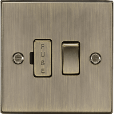 CS63AB Decorative 13a Switched Fused Spur in Antique Brass