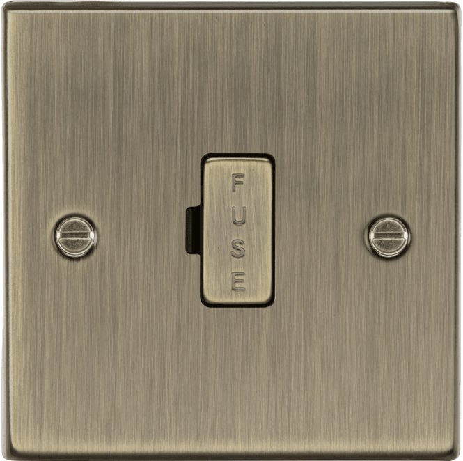 Knightsbridge Switches and Sockets CS6AB Decorative 13A Fused Spur in Antique Brass