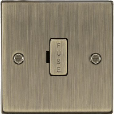 CS6AB Decorative 13A Fused Spur in Antique Brass
