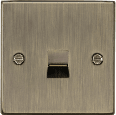 CS73AB Decorative Telephone Master Outlet in Antique Brass