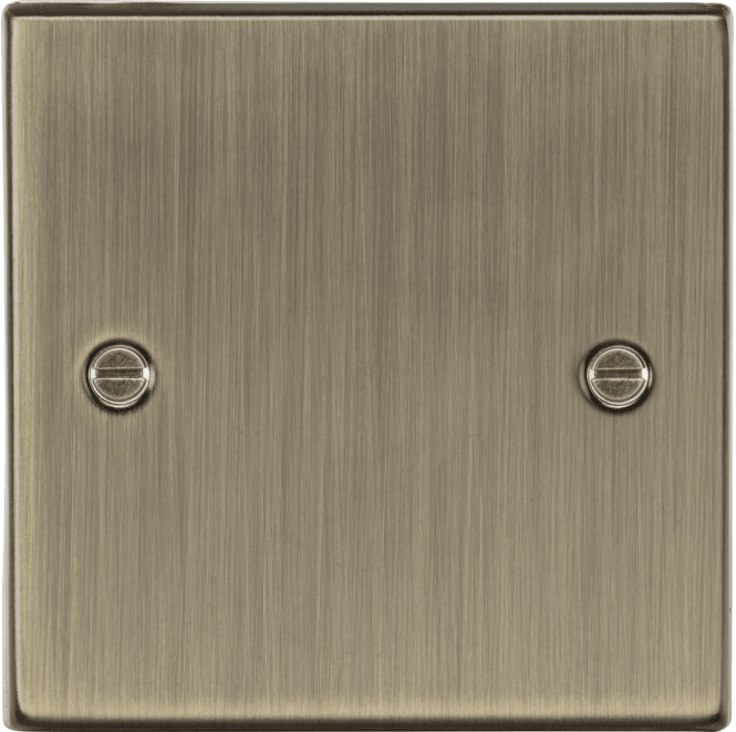 Knightsbridge Switches and Sockets CS85AB Decorative 1G Blanking Plate in Antique Brass