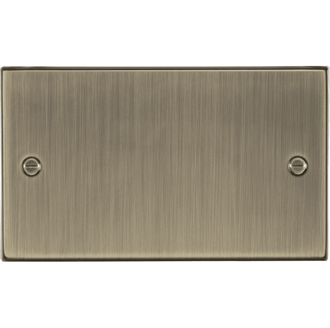 Knightsbridge Switches and Sockets CS86AB Decorative 2G Blanking Plate in Antique Brass