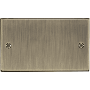 CS86AB Decorative 2G Blanking Plate in Antique Brass