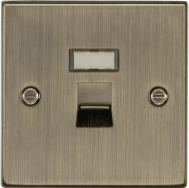 CSC6AB Decorative CAT6a RJ45 Network Outlet in Antique Brass