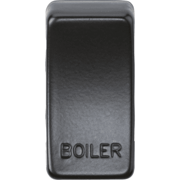 GDBOILMB Switch Cover marked "BOILER" in Matt Black