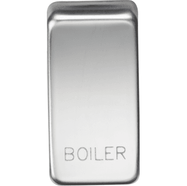 GDBOILPC Switch Cover marked "BOILER" in Polished Chrome