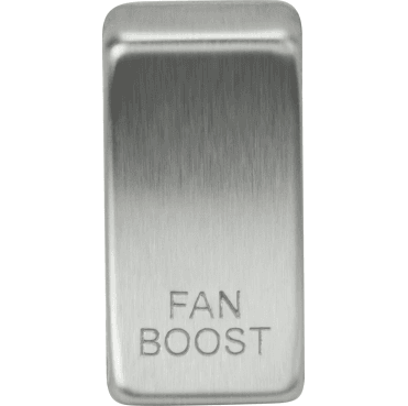 GDBOOSTBC Switch Cover marked "FAN BOOST" in Brushed Chrome