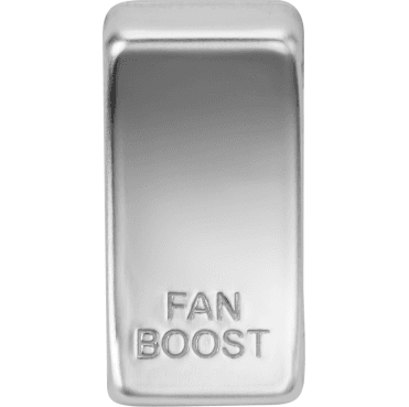 GDBOOSTPC Switch Cover marked "FAN BOOST" in Polished Chrome