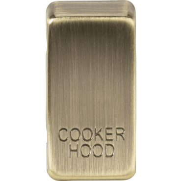 GDCOOKAB Switch Cover marked "COOKER HOOD" in Antique Brass
