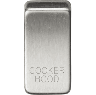 GDCOOKBC Switch Cover marked "COOKER HOOD" in Brushed Chrome