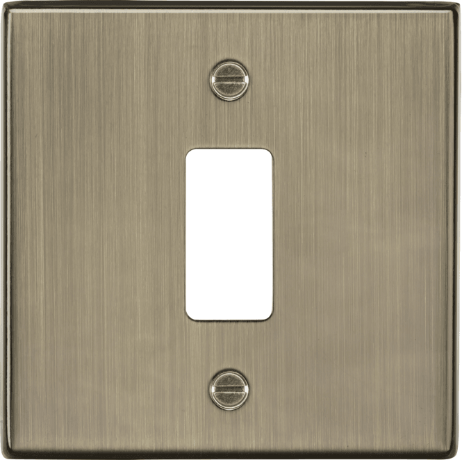 Knightsbridge Switches and Sockets GDCS1AB 1G Grid Faceplate in Antique Brass