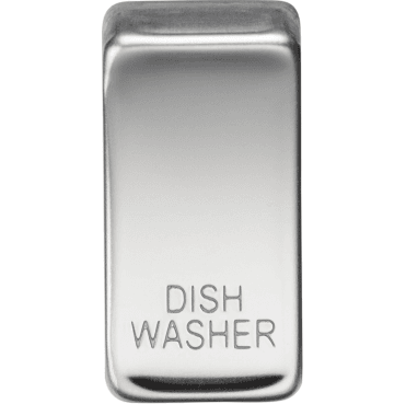 GDDISHPC Switch Cover marked "DISHWASHER" in Polished Chrome