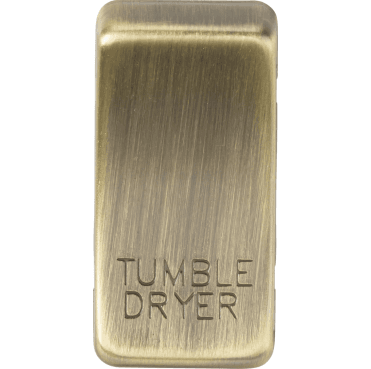 GDDRYAB Switch Cover marked "TUMBLE DRYER" in Antique Brass