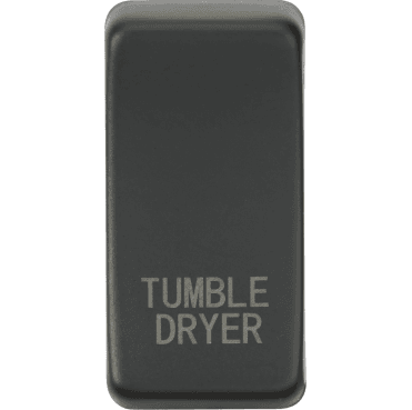 GDDRYAT Switch Cover marked "TUMBLE DRYER" in Anthracite