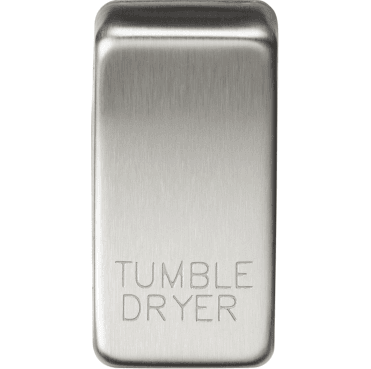 GDDRYBC Switch Cover marked "TUMBLE DRYER" in Brushed Chrome