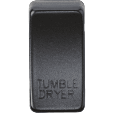 GDDRYMB Switch Cover marked "TUMBLE DRYER" in Matt Black