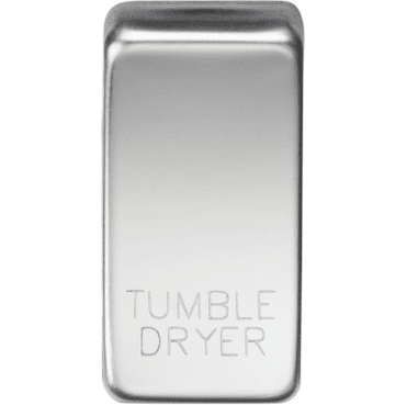 GDDRYPC Switch Cover marked "TUMBLE DRYER" in Polished Chrome