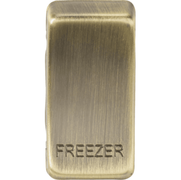 GDFREEZEAB Switch Cover marked "FREEZER" in Antique Brass