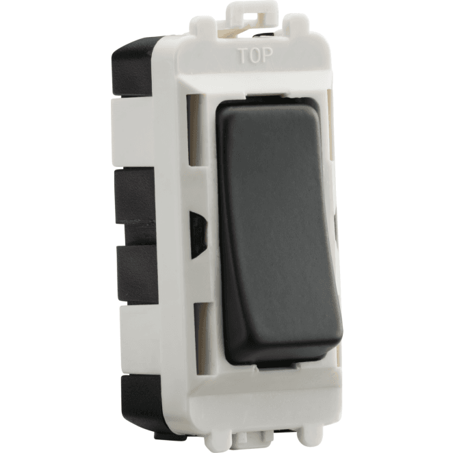 Knightsbridge Switches and Sockets GDM001AT 20A 2 Way Single Pole Grid Module in Anthracite
