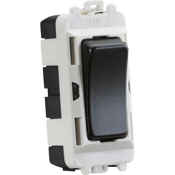 Knightsbridge Switches and Sockets GDM001MB 20A 2 Way Single Pole Grid Module in Matt Black