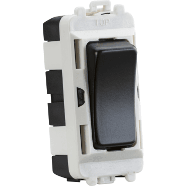 GDM001MB 20A 2 Way Single Pole Grid Module in Matt Black