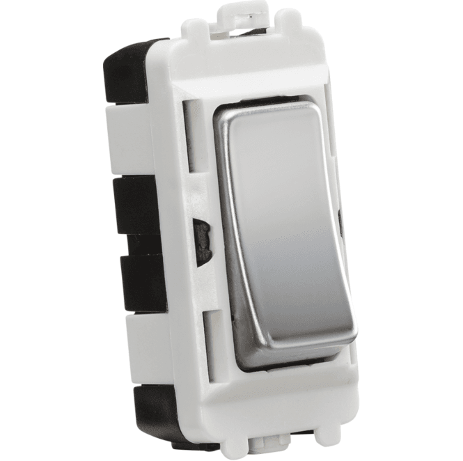 Knightsbridge Switches and Sockets GDM002PC 20A Double Pole Grid Module in Polished Chrome