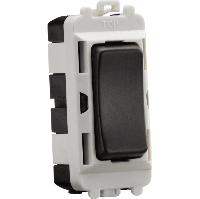Knightsbridge Switches and Sockets GDM004SB 20A 2 Way Single Pole Module (centre off) in Smoked Bronze