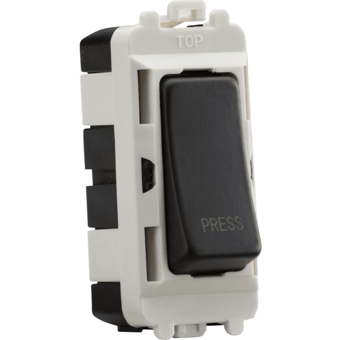 Knightsbridge Switches and Sockets GDM006AT 20A 2 Way Retractive Single Pole Module (marked press) in Anthracite