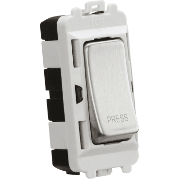 GDM006BC 20A 2 Way Retractive Single Pole Module (marked press) in Brushed Chrome
