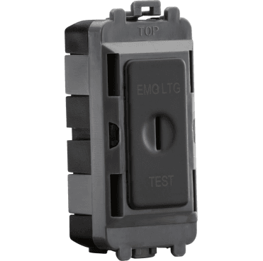 GDM008AT 20A Double Pole  Key Module (marked EMG LTG TEST) in Anthracite