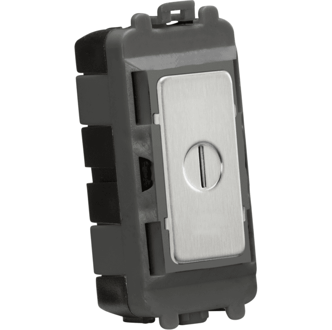 Knightsbridge Switches and Sockets GDM010BC 20A Double Pole Key Module in Brushed Chrome