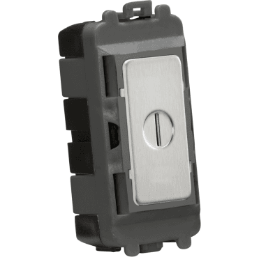 GDM010BC 20A Double Pole Key Module in Brushed Chrome