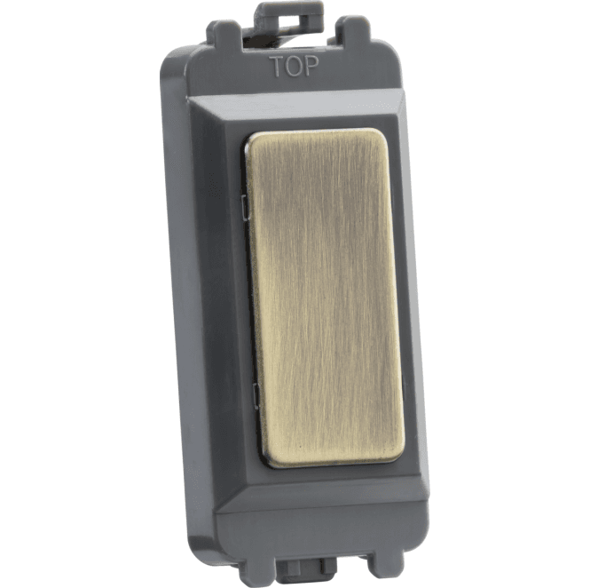 Knightsbridge Switches and Sockets GDM013AB Blank Grid Module in Antique Brass