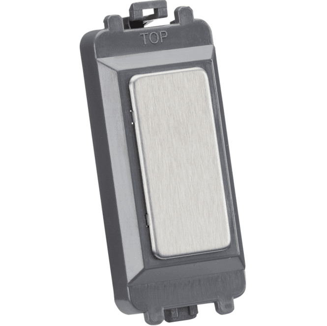 Knightsbridge Switches and Sockets GDM013BC Blank Grid Module in Brushed Chrome