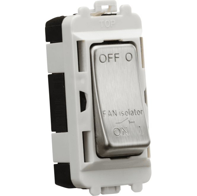 Knightsbridge Switches and Sockets GDM020BC 10A Fan Isolator Module in Brushed Chrome